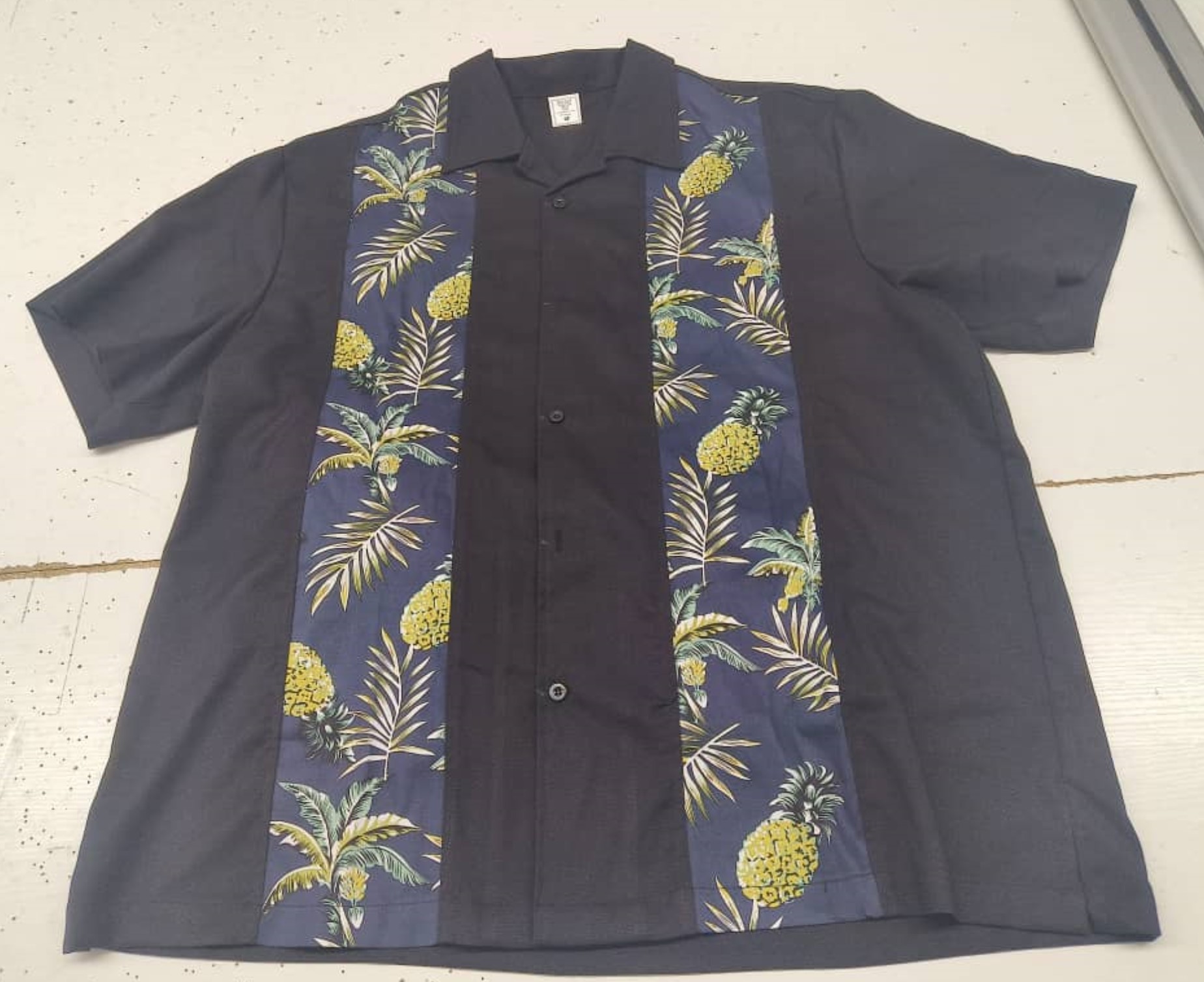 Double Panel Bowling Shirt – Tropical Pineapple - Click Image to Close