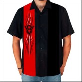 V8 Bowling Shirt – Black/Red