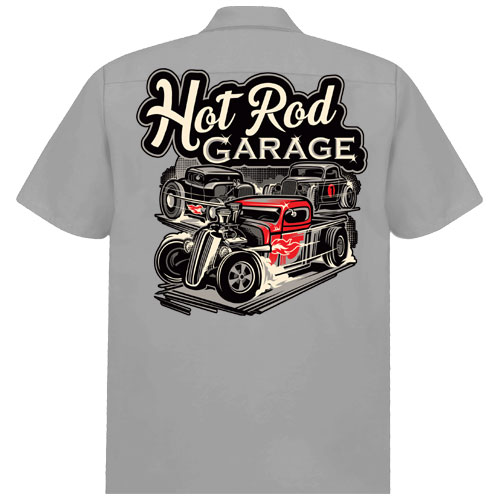 Hot Rod Garage Work shirt - Grey