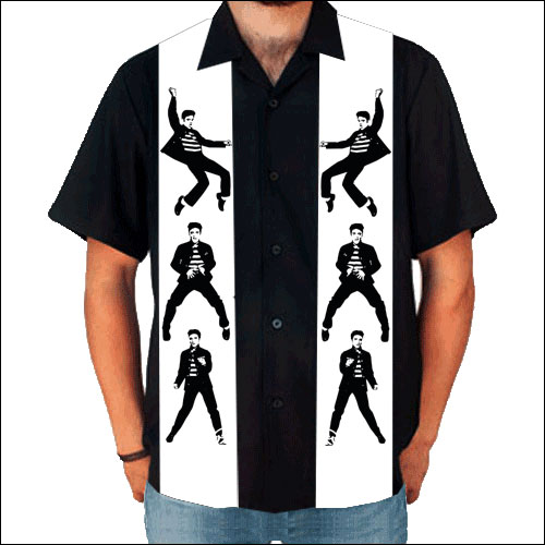 Double Panel Bowling Shirt - Jailhouse Rock