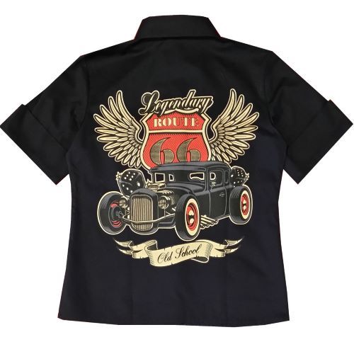 Route 66 Work shirt - Black - Click Image to Close