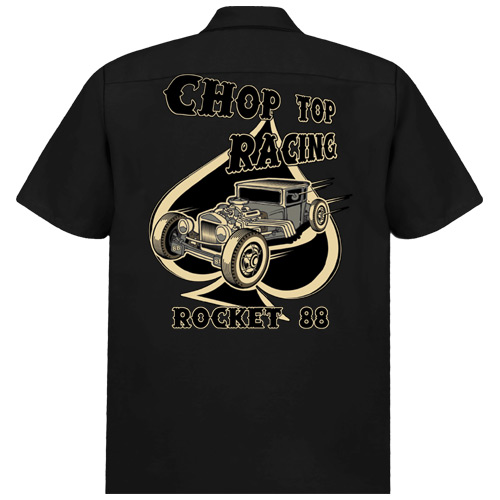 Chop Top Racer Workshirt - Black - Click Image to Close